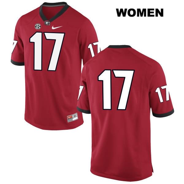 Georgia Bulldogs Women's Davin Bellamy #17 NCAA No Name Authentic Red Nike Stitched College Football Jersey ZVA2356ZM